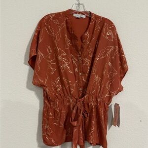 Sweet Rain Top with belted waist